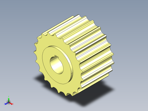 JS 821-21T-R35-C1机加工主动轮正等轴测缩略图
