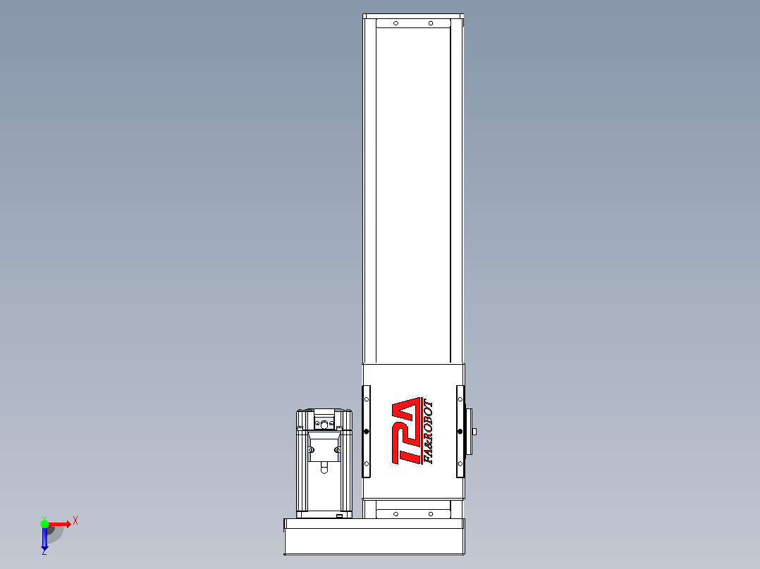 滚珠丝杠直线轴带导轨全封闭TPA-HCR-110D-1610C-L350-ML-Y-P40-N3俯视图