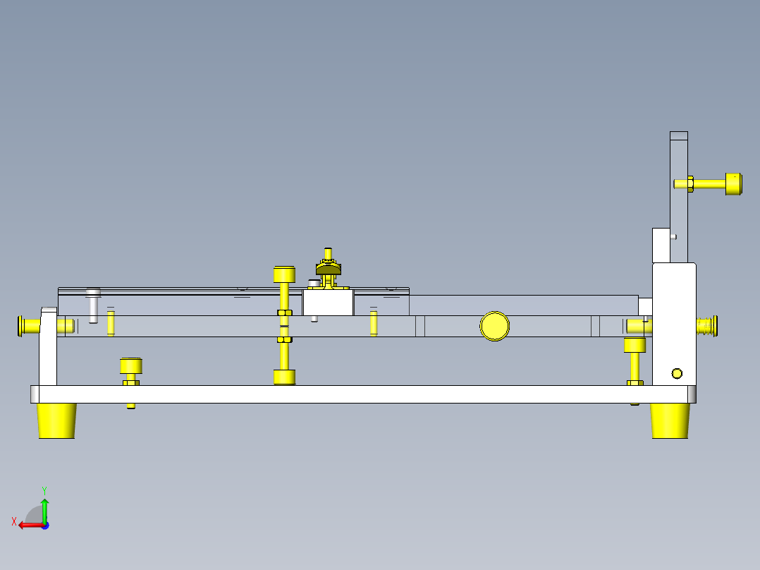 工件方向转换夹具后视图