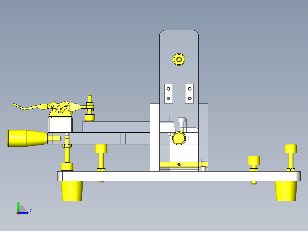 工件方向转换夹具左视图