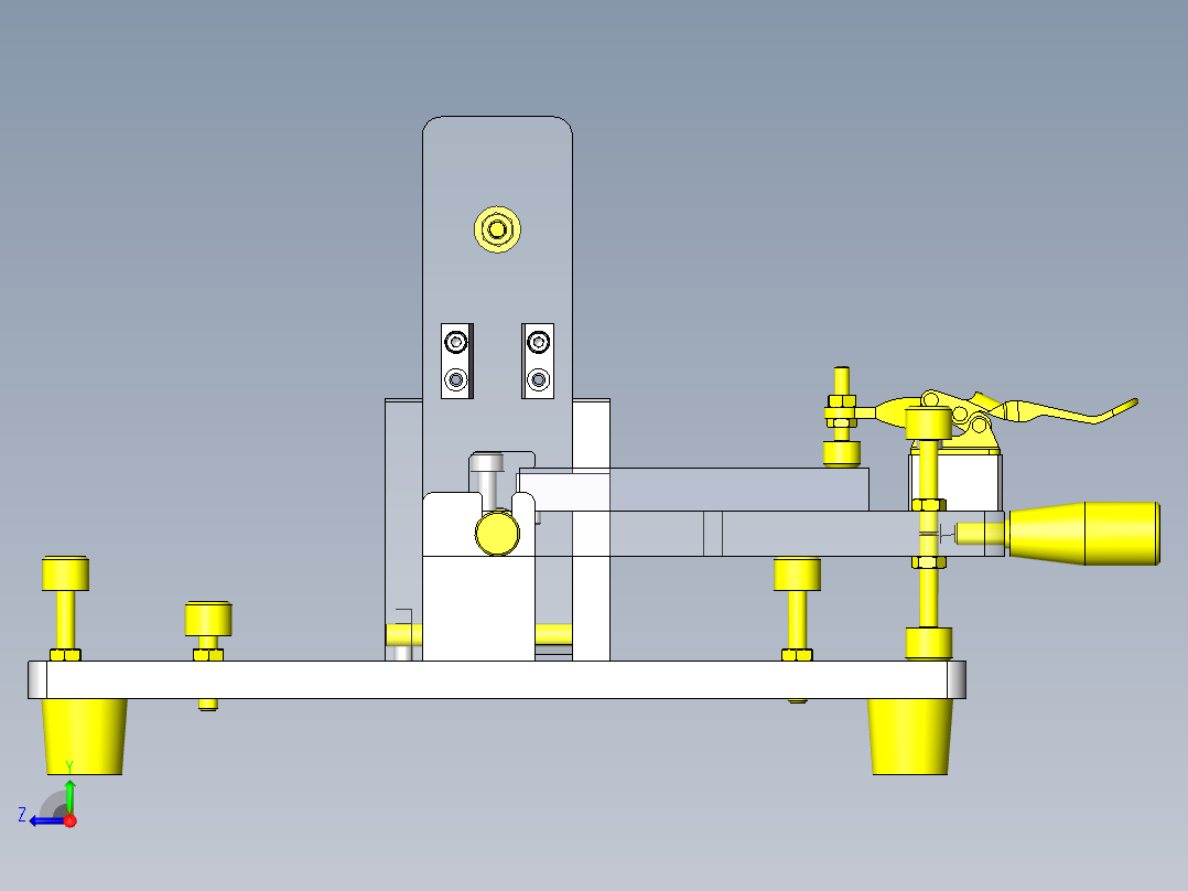 工件方向转换夹具右视图