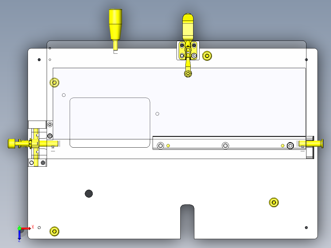 工件方向转换夹具俯视图