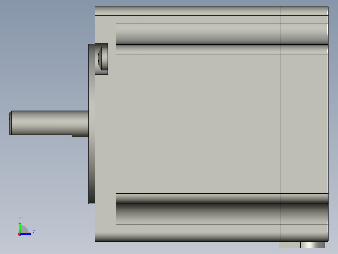 研控步进电机和驱动器3D模型汇总左视图