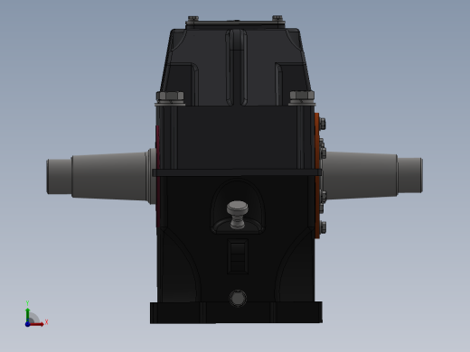 二级齿轮箱3D数模图纸 INVENTOR设计