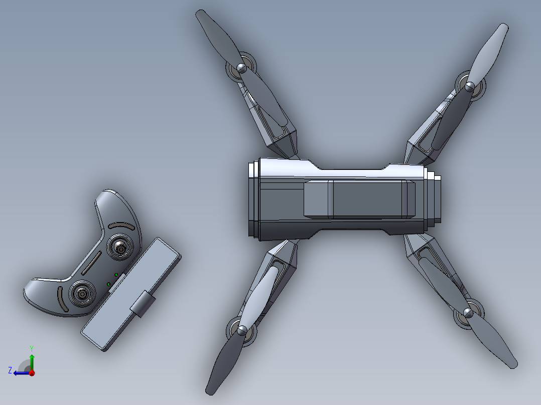 B03-Falcon Cam四轴航拍无人机造型右视图
