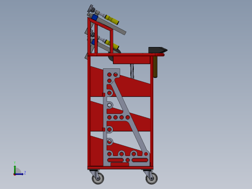 Siegmund工具车-用于焊接 夹具工作台工具的手推车左视缩略图