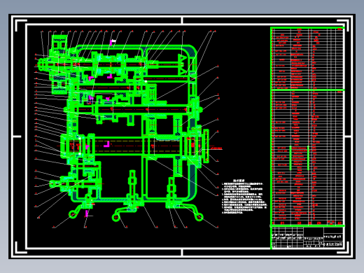 车床主轴箱传动结构CAD图纸 齿轮传动CAD制图 主轴箱展开图CAD