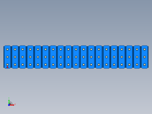 彩色公头100mil（2.54mm）系列-DS1021_blue_3x19p_100mil_Type1_rev1.0前视缩略图
