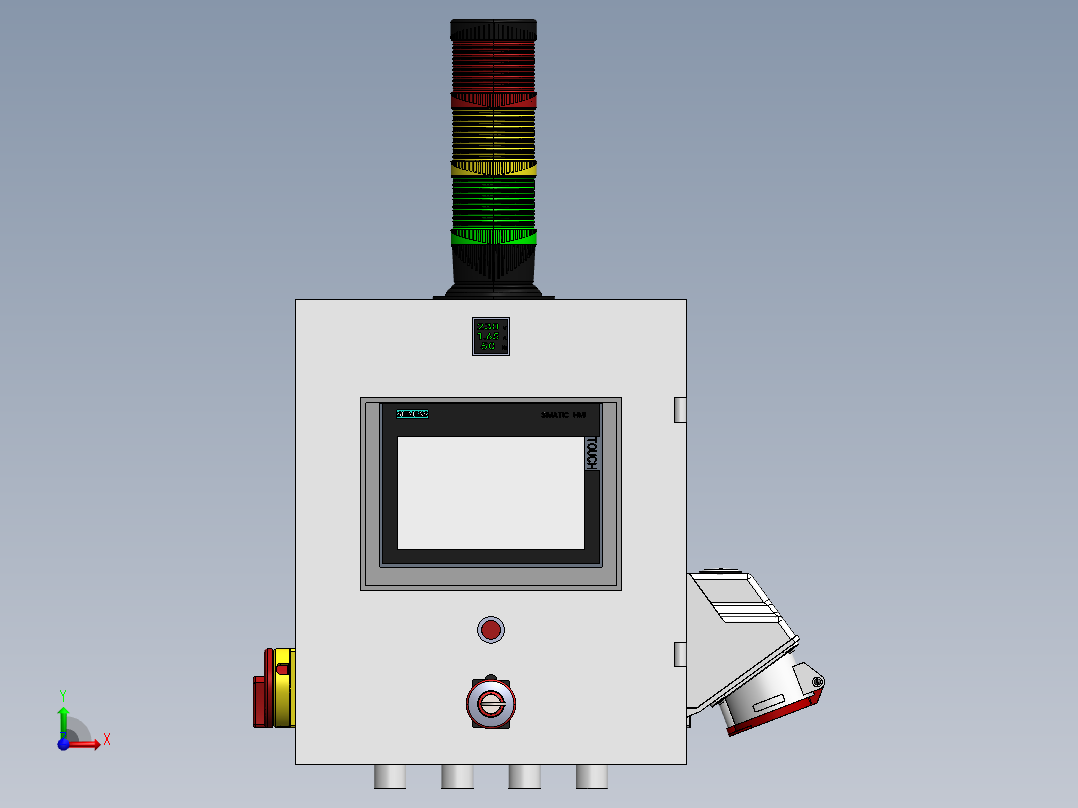 自动化控制面板前视图