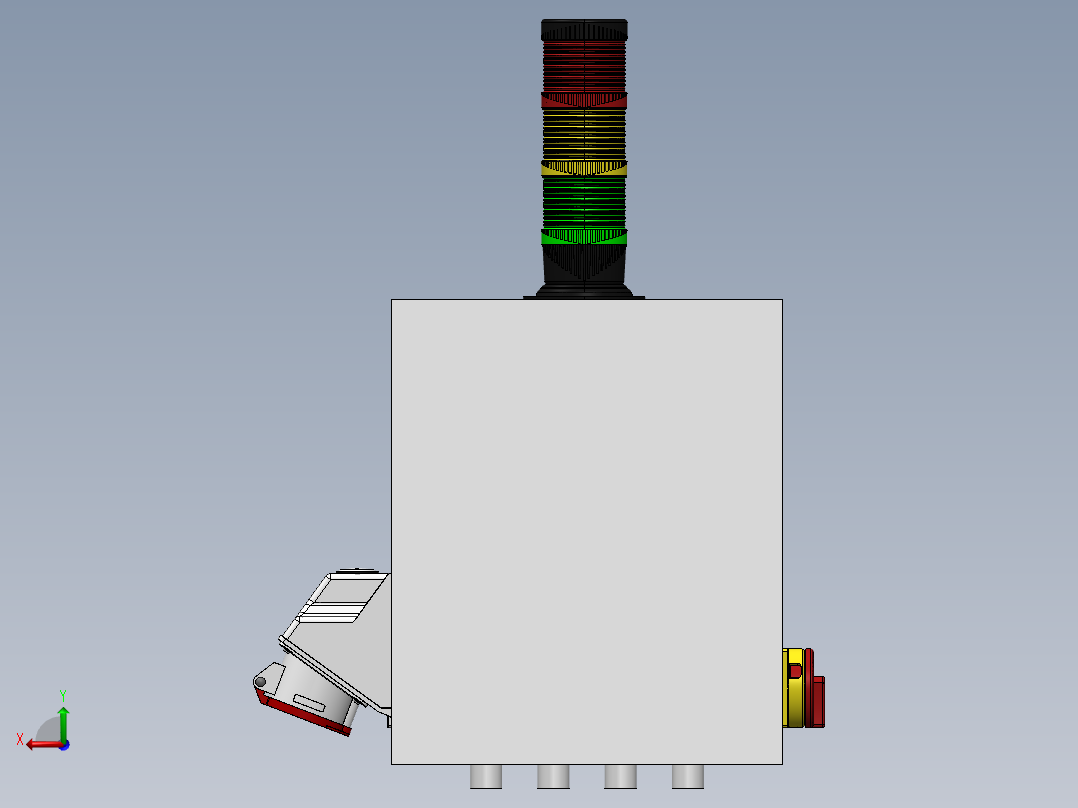 自动化控制面板后视图