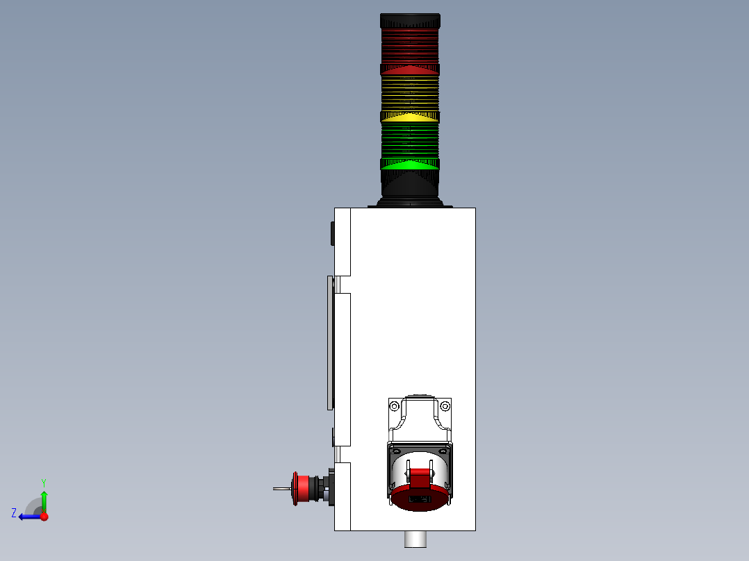 自动化控制面板右视图