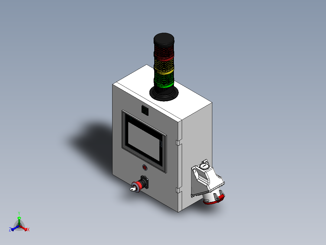 自动化控制面板正等轴测图