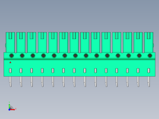 DEGSON 15EDG 系列 3.5mm 插拔式接线端子 FullPack-15EDGB-3.5-14P-14-00AH前视缩略图