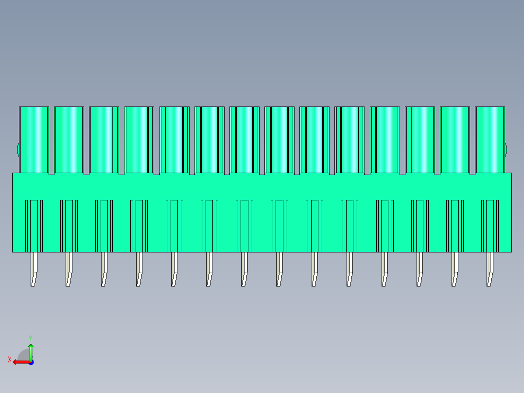 DEGSON 15EDG 系列 3.5mm 插拔式接线端子 FullPack-15EDGB-3.5-14P-14-00AH后视图