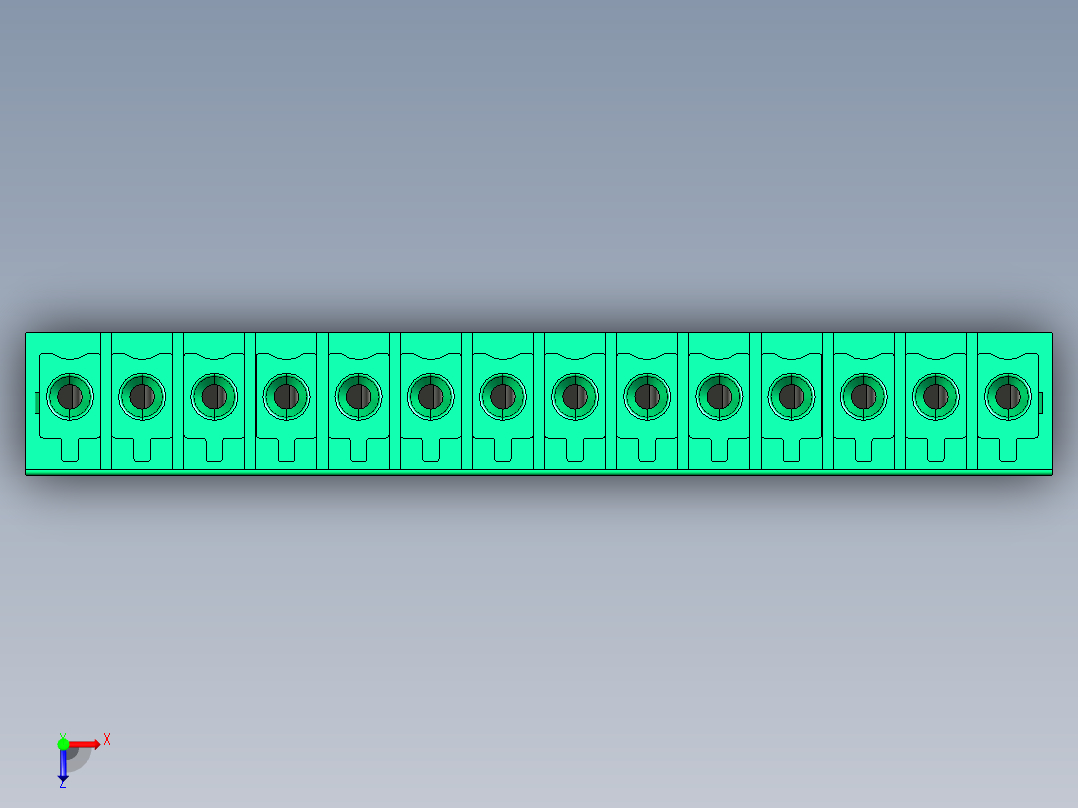 DEGSON 15EDG 系列 3.5mm 插拔式接线端子 FullPack-15EDGB-3.5-14P-14-00AH俯视图