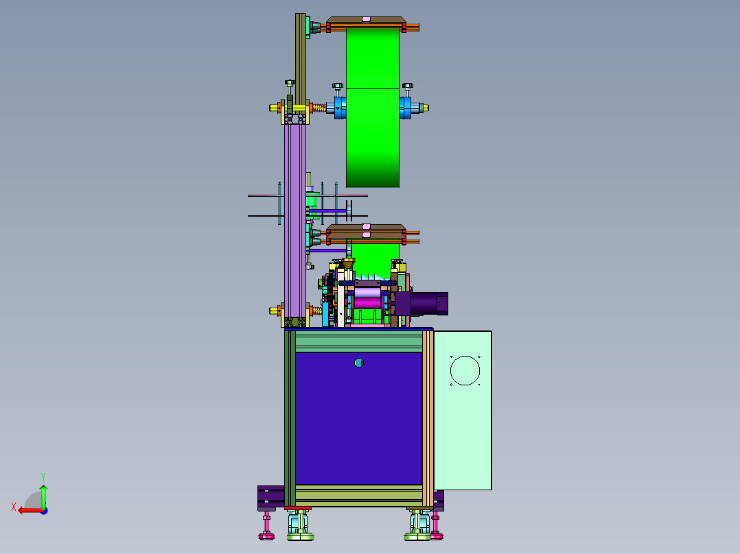 一拖一儿童头戴折叠口罩机后视图