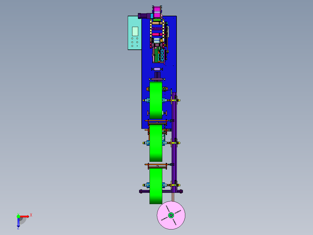 一拖一儿童头戴折叠口罩机俯视图