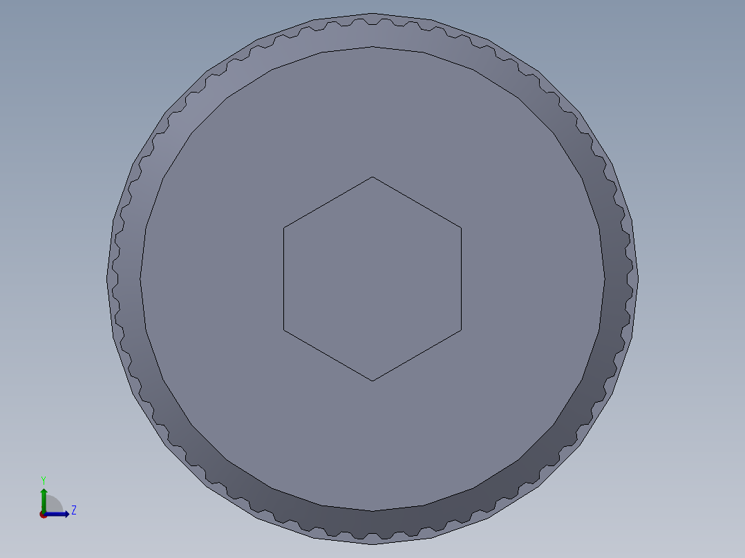 内六角螺螺栓-SB 10-24 x 1.25.SLDPRT左视图
