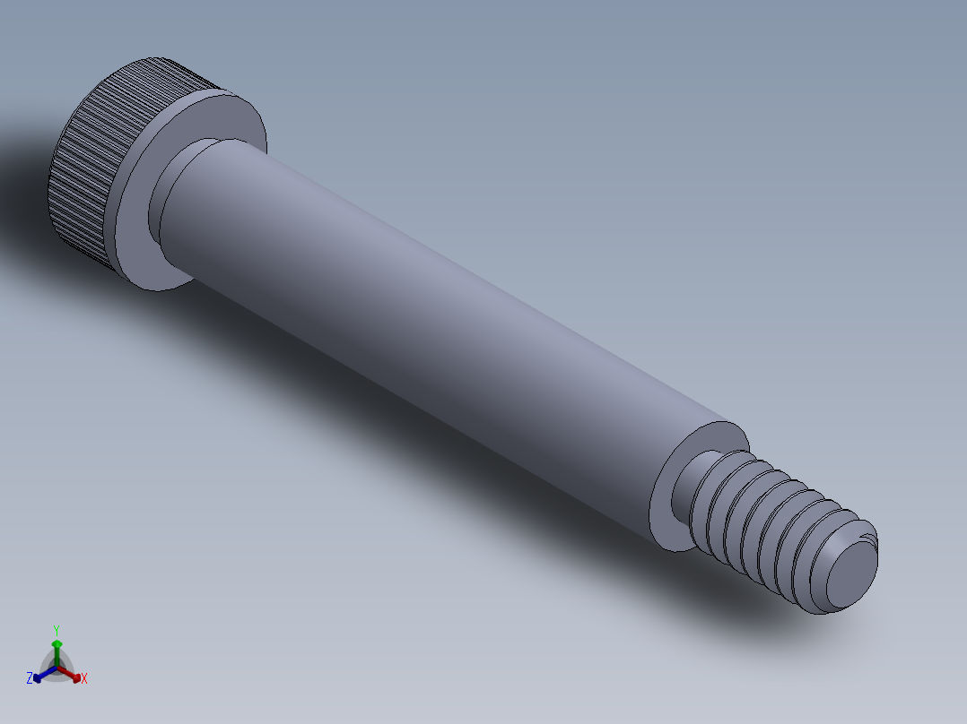 内六角螺螺栓-SB 10-24 x 1.25.SLDPRT正等轴测图