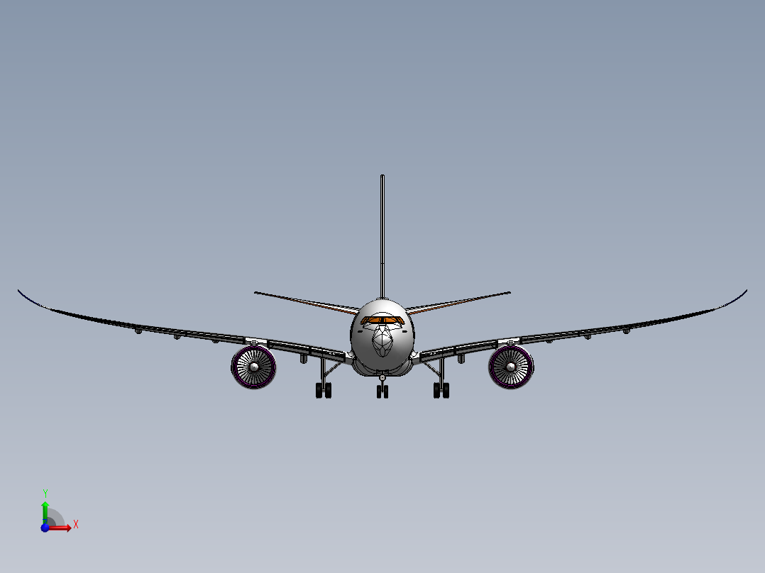 空客A330-900+neo前视图