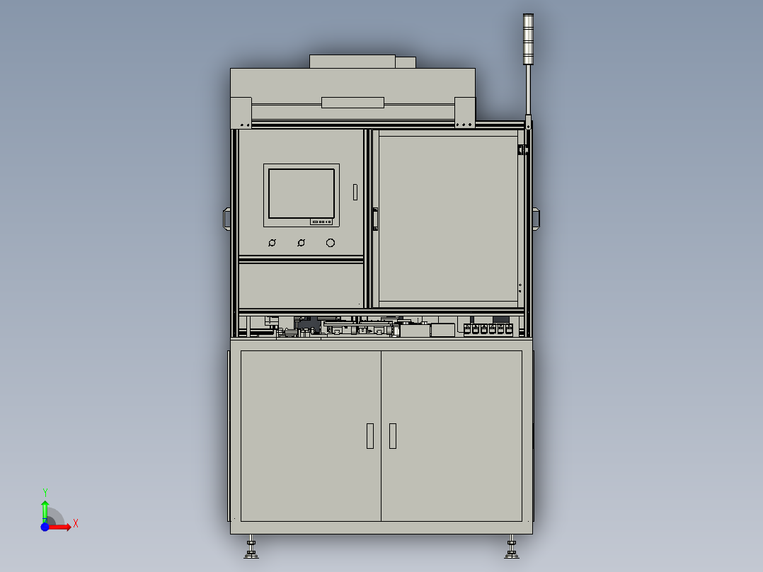 触摸屏自动组装机前视图