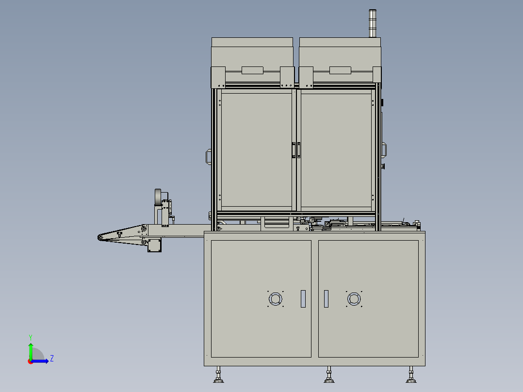 触摸屏自动组装机左视图