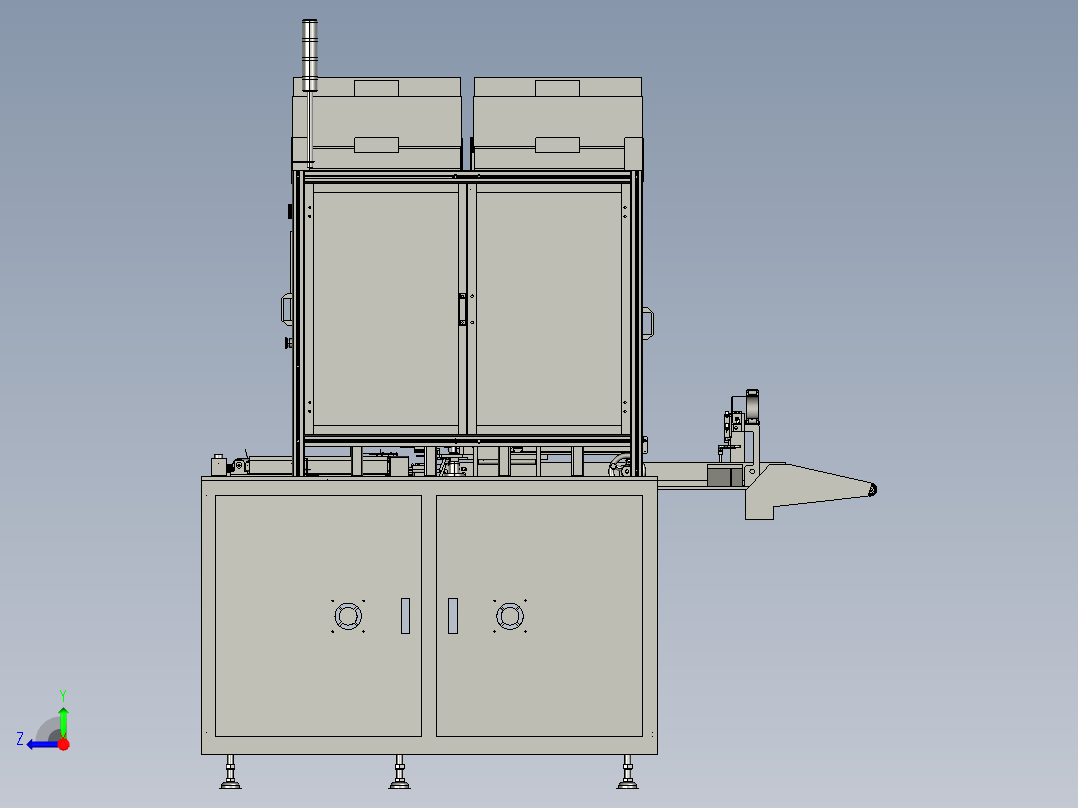 触摸屏自动组装机右视图