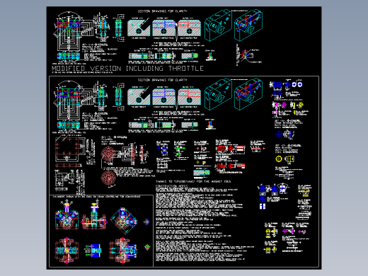 微型四缸摇摆式蒸汽发动机模型图纸（出售）