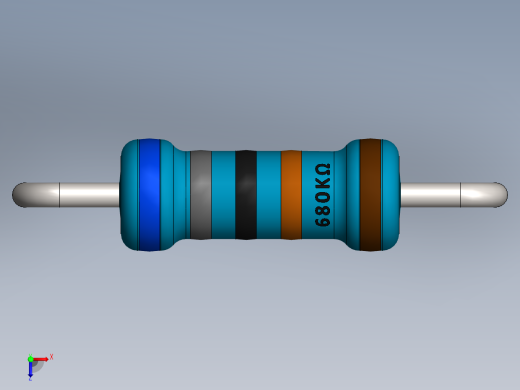 电容器 二极管 电阻器-Resistor 680K Ohm Blue俯视缩略图