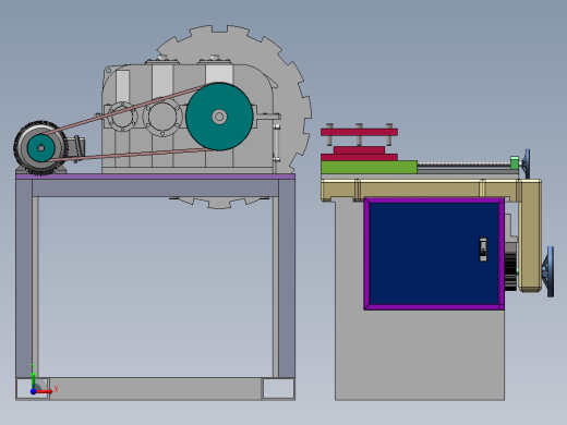 Q512-长齿条加工专用车床设计【三维SolidWorks】前视缩略图