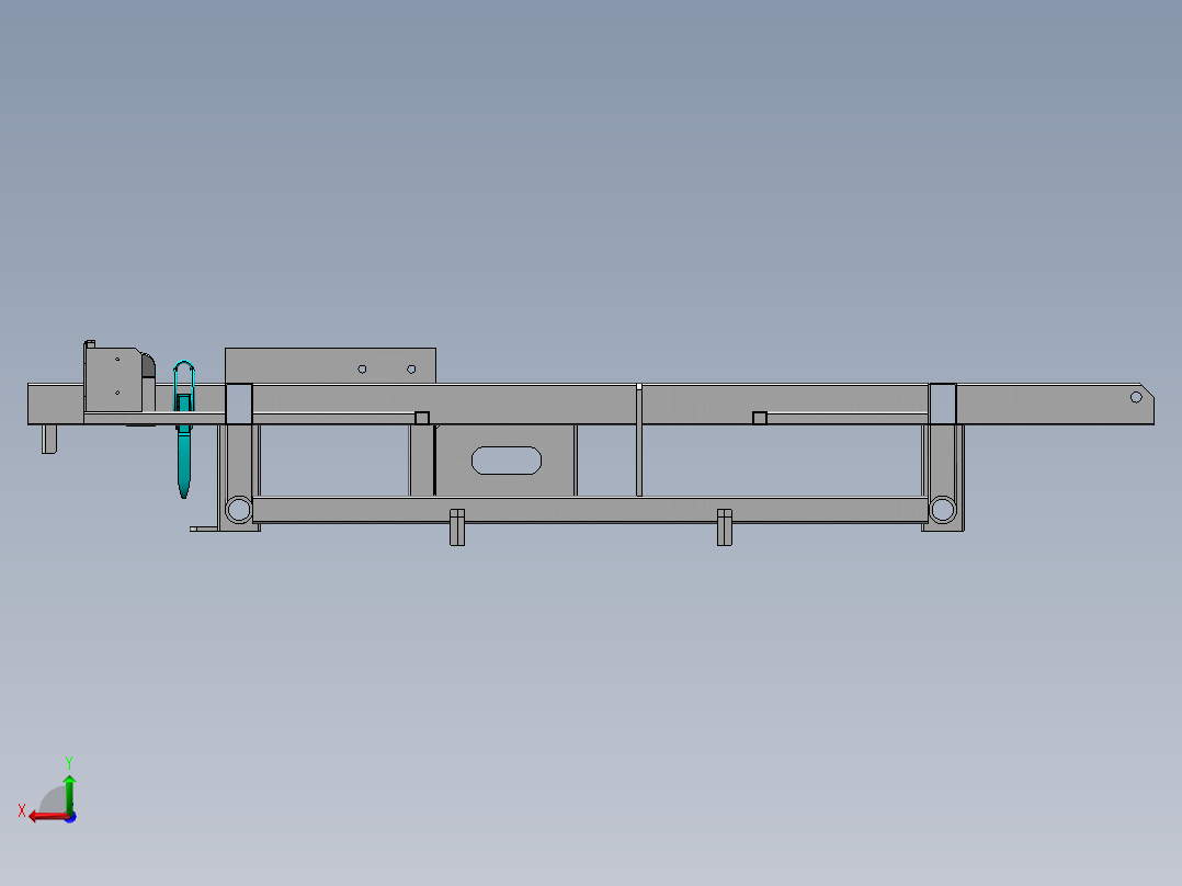 车辆主机架焊接- 遥控电动八轮驱动全地形运输车1后视图