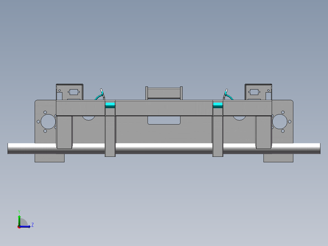 车辆主机架焊接- 遥控电动八轮驱动全地形运输车1左视图