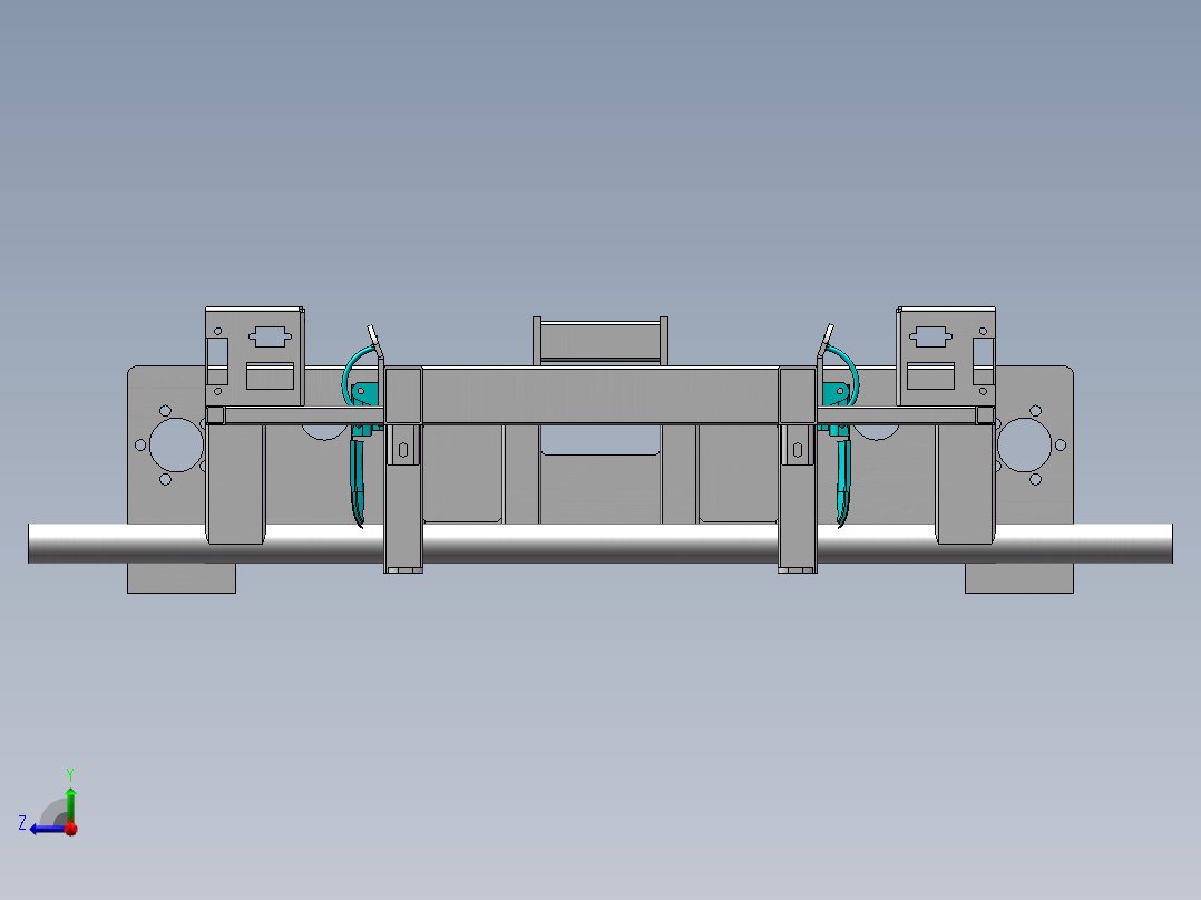 车辆主机架焊接- 遥控电动八轮驱动全地形运输车1右视图