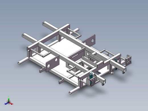 车辆主机架焊接- 遥控电动八轮驱动全地形运输车1正等轴测缩略图