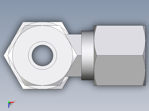 卡套式工业通用硬管接头EO_Assembled_adjustable_standpipe_run_tee_EVL08LR71俯视缩略图