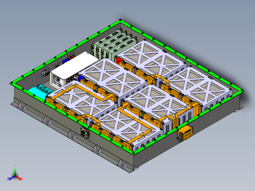 某款动力电池包CATIA数模三维