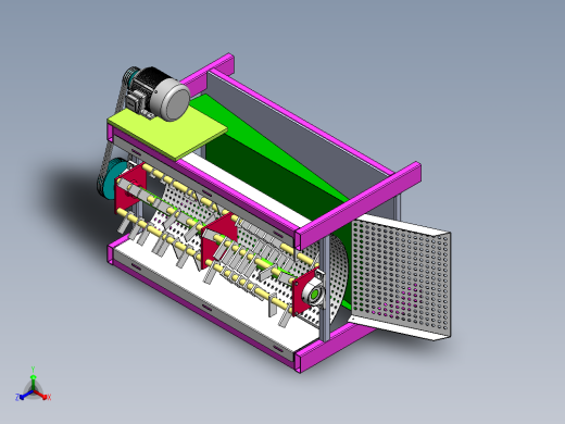 Q383-玉米脱粒机的设计【三维SolidWorks】正等轴测缩略图
