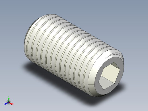 DIN 913-ISO 4026 固定螺钉-M16 L=30.STEP正等轴测缩略图