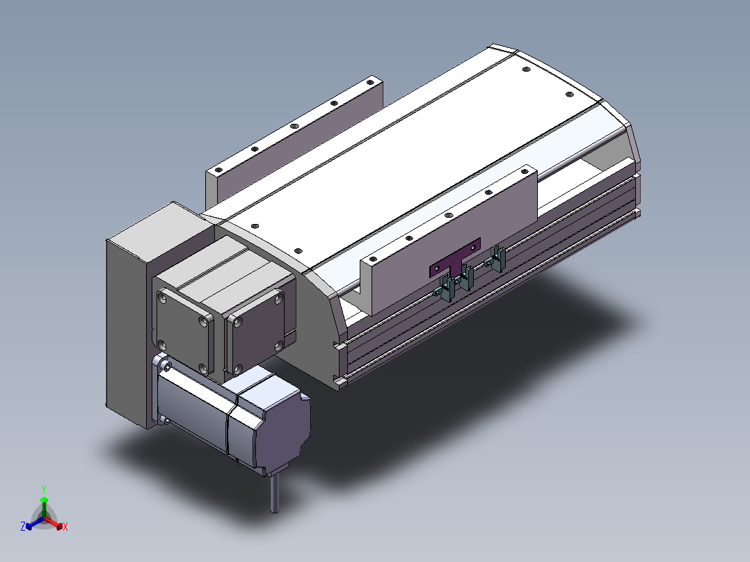 MTB同步带半封闭MTB22M-LD-750W正等轴测图