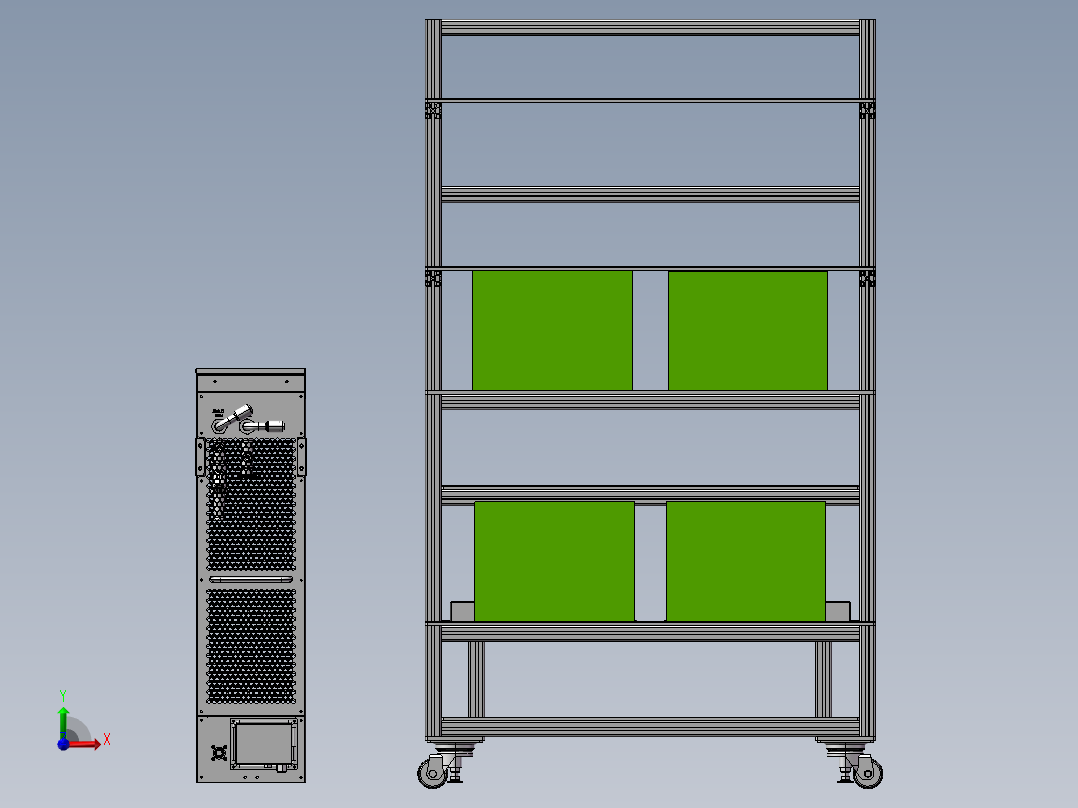 芯片测试机台管路20240422前视图