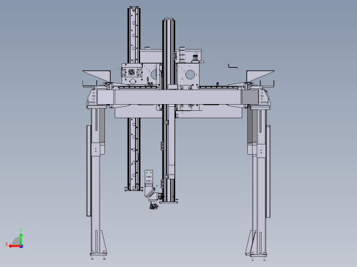 龙门桁架机械手三维模型后视缩略图