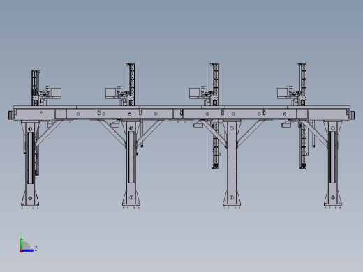 龙门桁架机械手三维模型左视缩略图