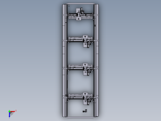 龙门桁架机械手三维模型俯视缩略图