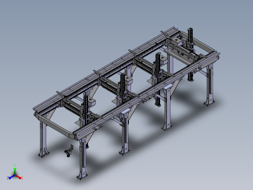 龙门桁架机械手三维模型正等轴测缩略图