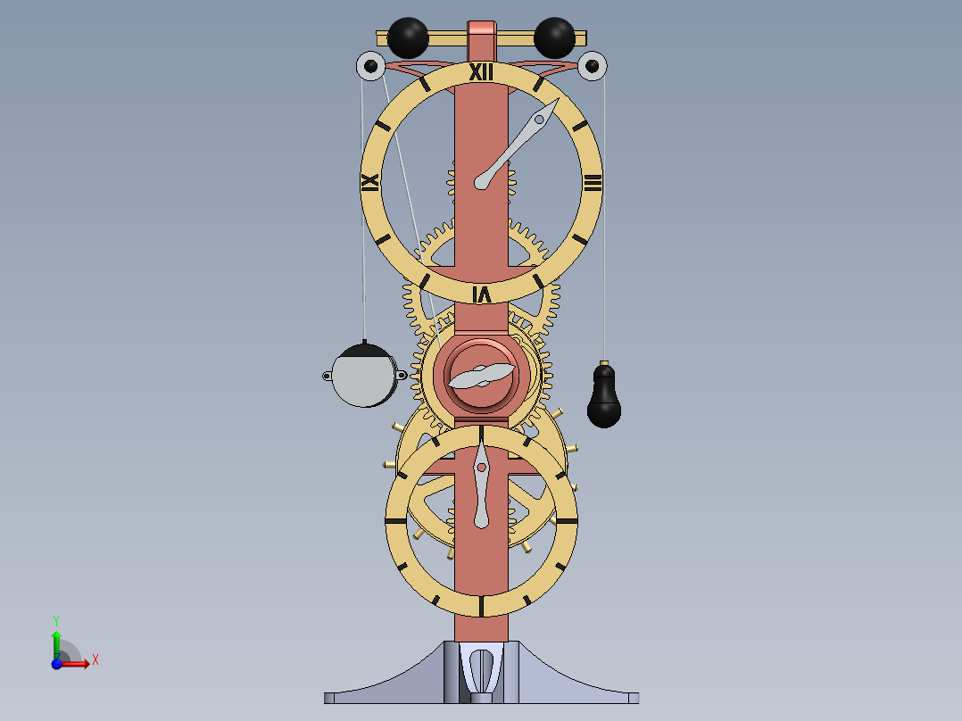 达芬奇-s-时钟前视图