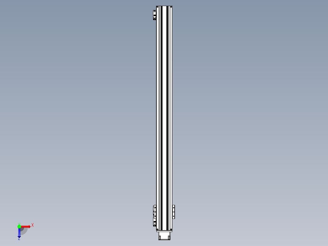 TPA-KNR-86E-1610C-L1050A1-MU-P40-N3线性模块铝制底座俯视图