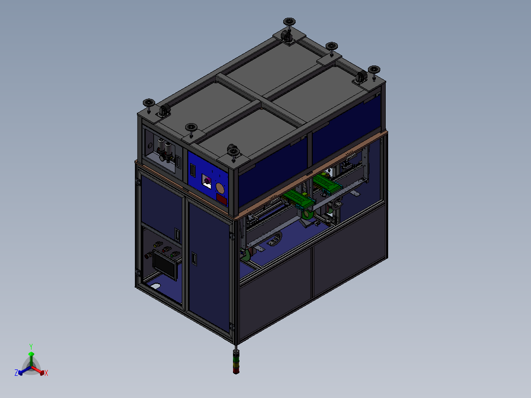 大产能易撕贴胶纸机sw18正等轴测图