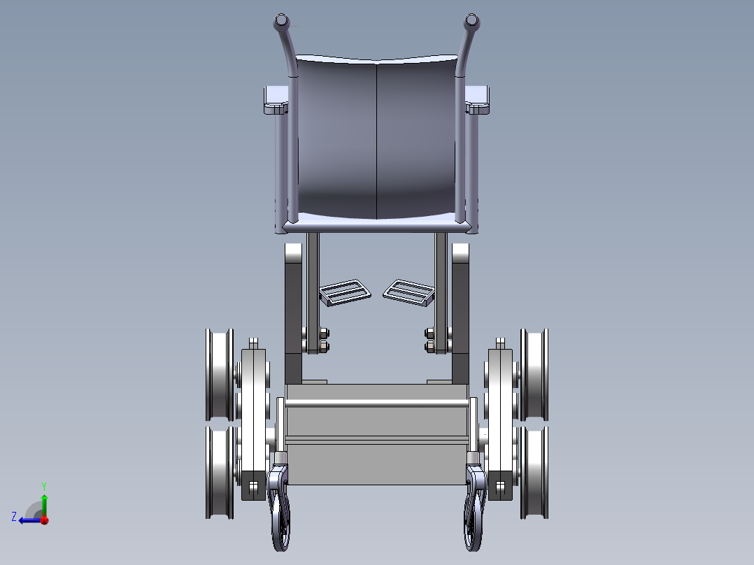残疾人康复智能助行器sw19可编辑右视图