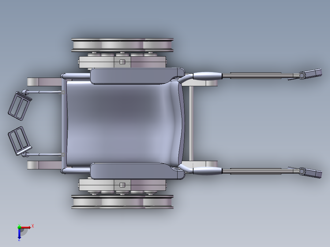 残疾人康复智能助行器sw19可编辑俯视图