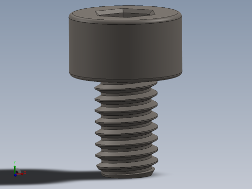 Screw_DIN_912_M2.5x4F_A2.SLDPRT公制内六角螺钉